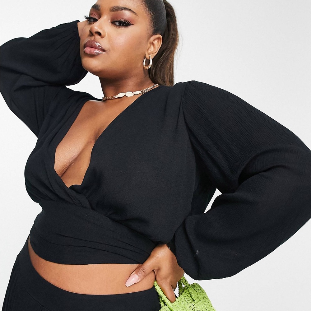 Long Sleeve Wrap Top